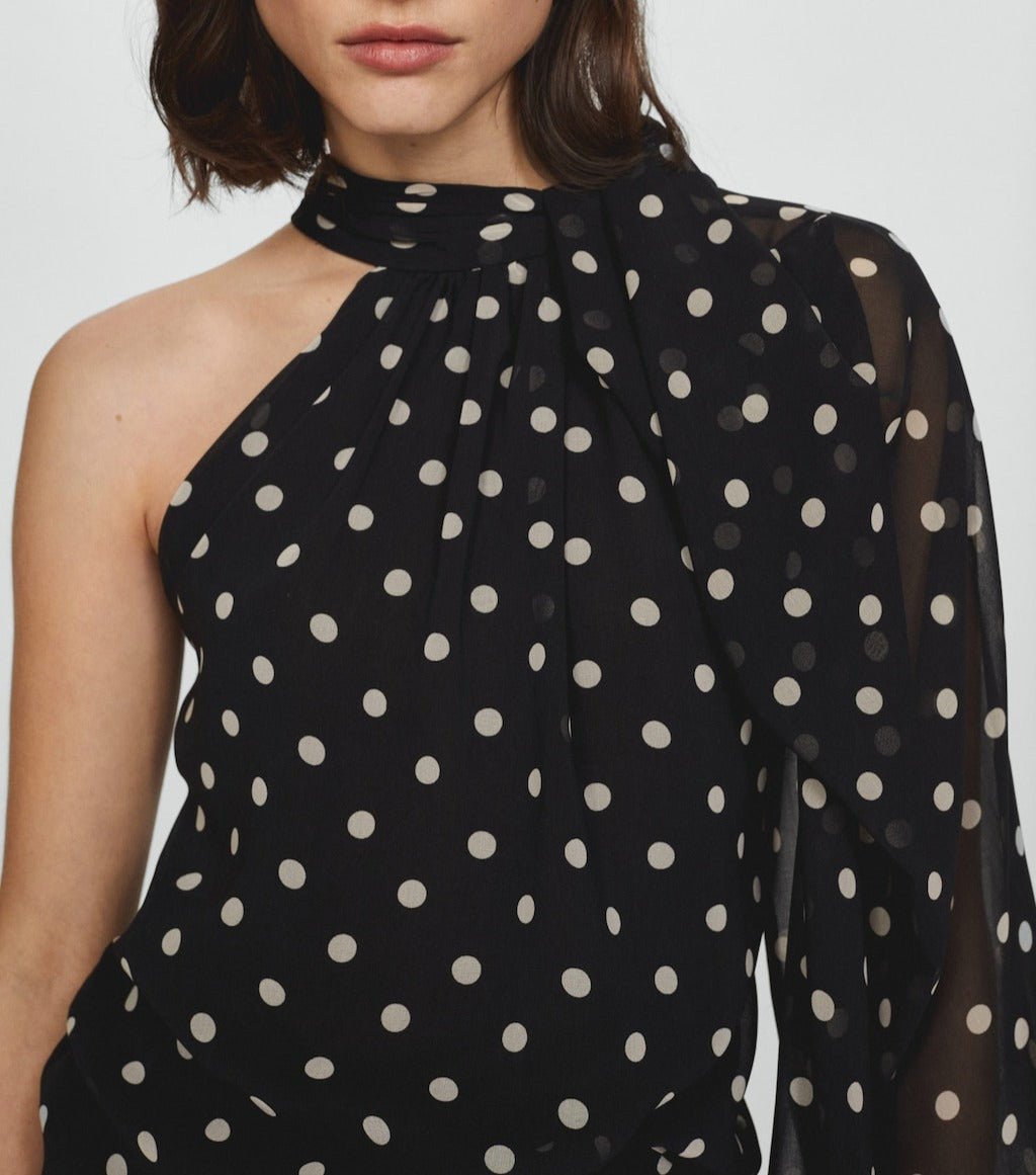 Asymmetrical Polkadot blouse